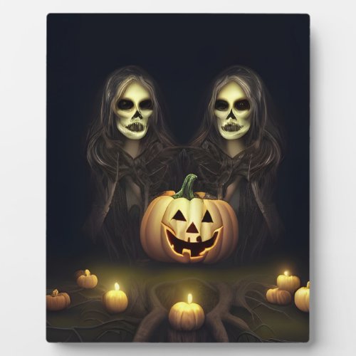 Halloween Twins Plaque