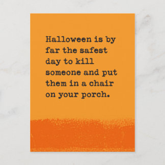 Halloween Twisted Humor Greeting Postcard