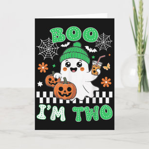 Halloween Two Birthday Boo Im Two Groovy Birthday Card
