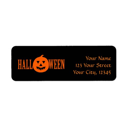 Halloween Typographical Label