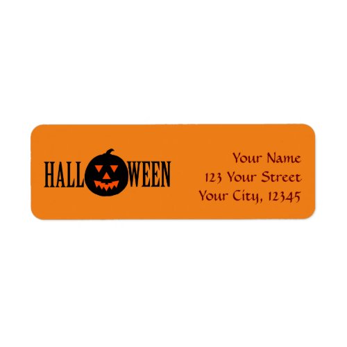 Halloween Typographical Label