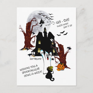 Halloween - Uh Oh Guess What Day It Is Postcard