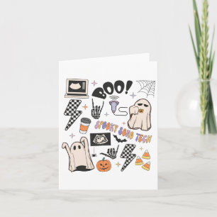 Halloween Ultrasound Tech Fall Autumn Sonographer Card