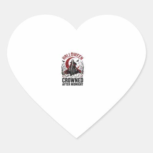 Halloween Undead Queen Midnight Rising Heart Sticker