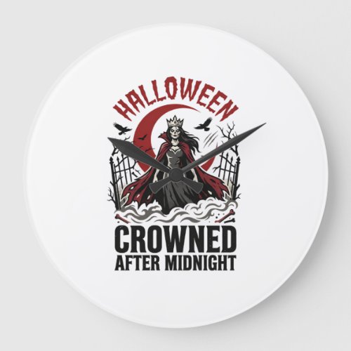 Halloween Undead Queen Midnight Rising Large Clock