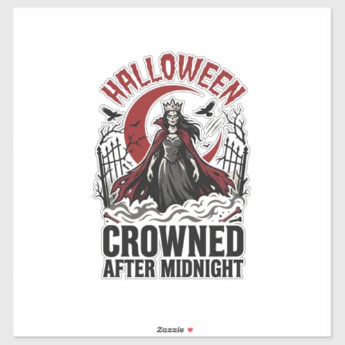 Halloween Undead Queen Midnight Rising Sticker