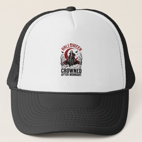 Halloween Undead Queen Midnight Rising Trucker Hat