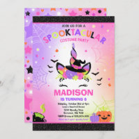 Halloween Unicorn Birthday Invite Halloween Party