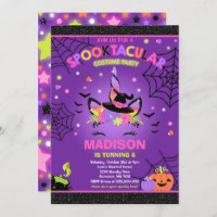 Halloween Unicorn Birthday Invite Halloween Party