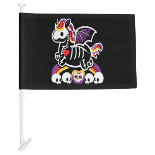 Halloween unicorn   car flag