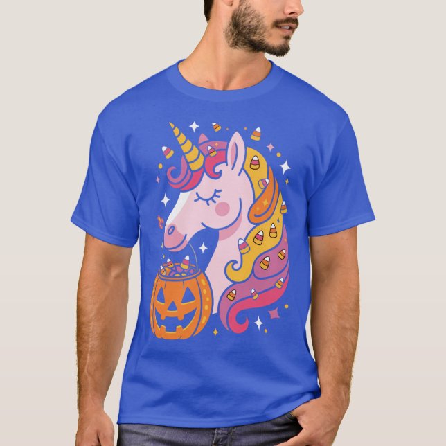 Halloween Unicorn Cute funny T-Shirt (Front)