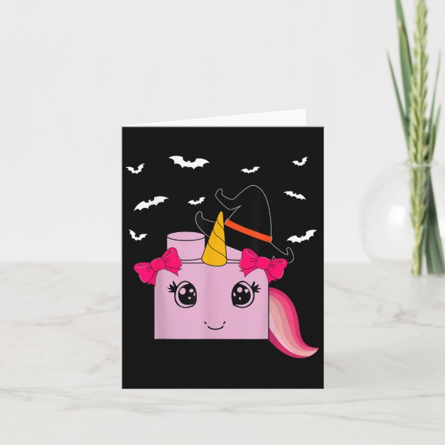 Halloween Unicorn Master Builder Blocks Building K Card (Front)
