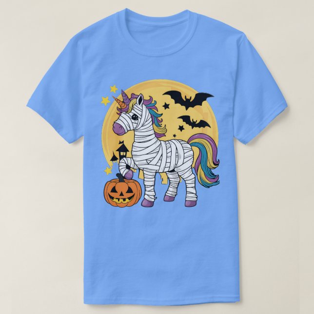 Halloween Unicorn Mummy T-Shirt (Design Front)