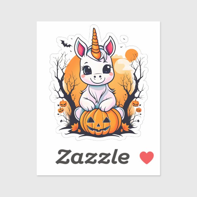 Halloween Unicorn Sticker (Sheet)