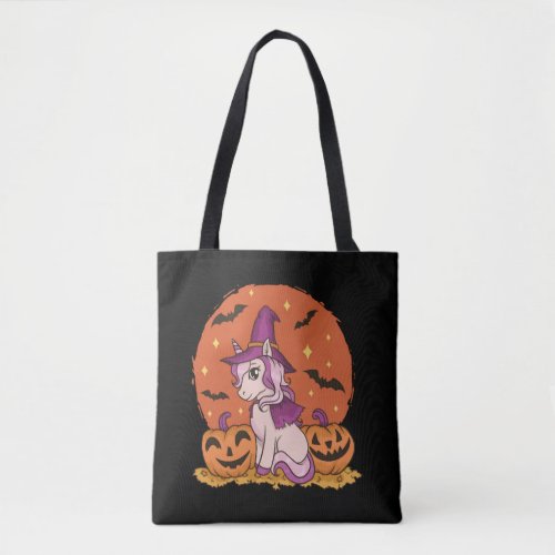 Halloween unicorn    tote bag