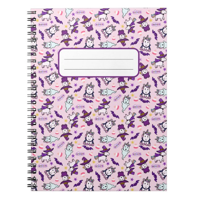 Halloween Unicorns Notebook (Front)