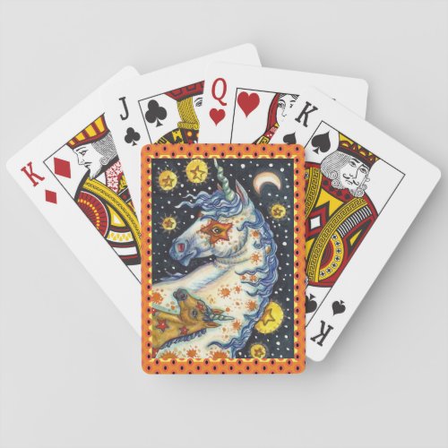 HALLOWEEN UNICORNS STAR HORSE  COLT FANTASY POKER CARDS