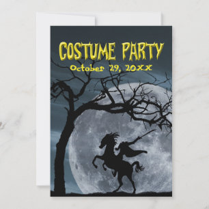 Halloween Usuume Party headless horseman Holiday Card