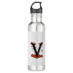 Halloween V Pumpkins Stainless Steel Water Bottle