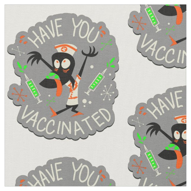 halloween vaccine nurse monster creepy covid fabric (Close Up)