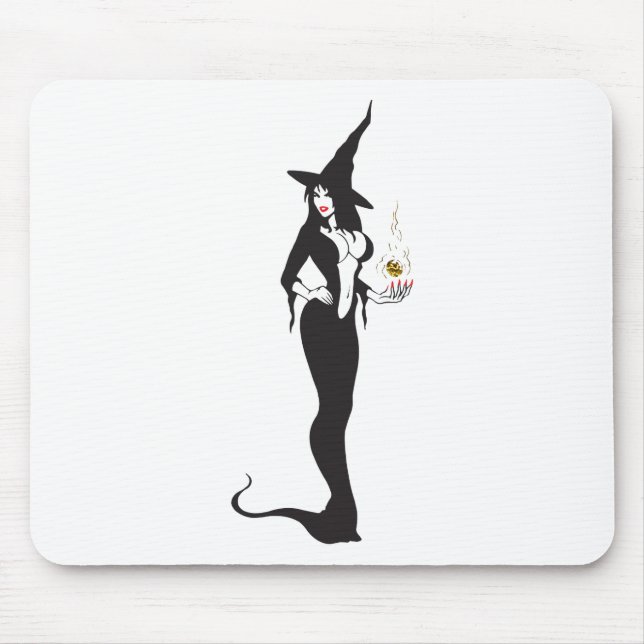 halloween vamp witch mouse pad (Front)