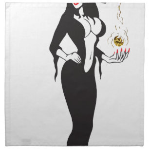 halloween vamp witch napkin