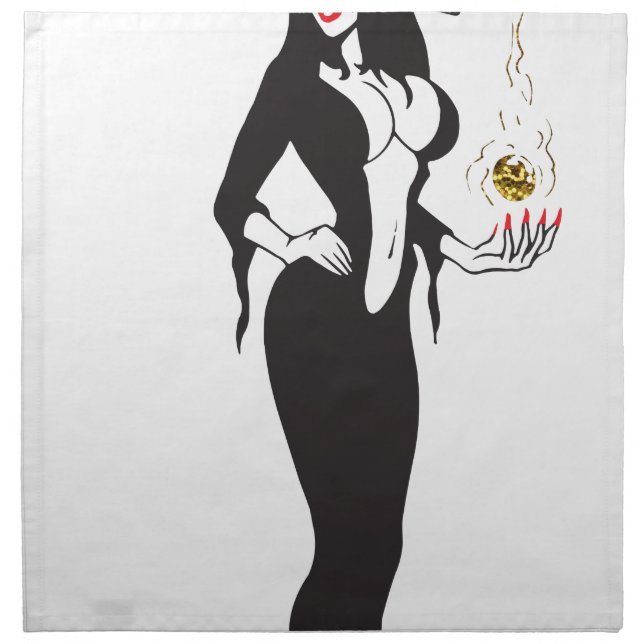 halloween vamp witch napkin (Front)