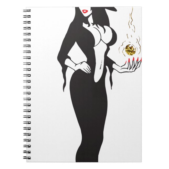 halloween vamp witch notebook (Front)
