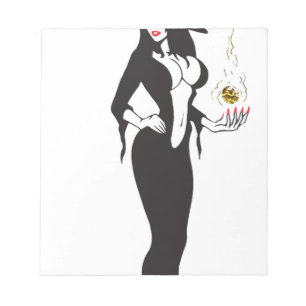 halloween vamp witch notepad