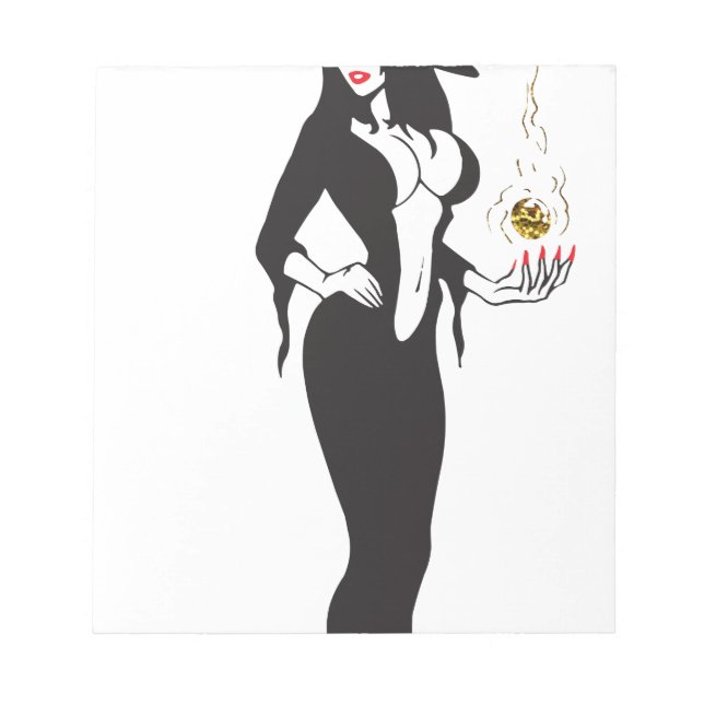 halloween vamp witch notepad (Front)