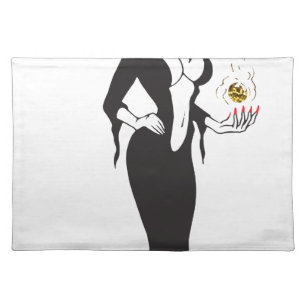 halloween vamp witch placemat