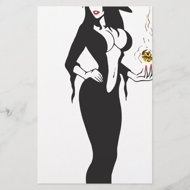 halloween vamp witch stationery (Front)