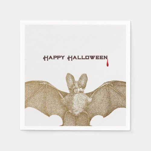 Halloween Vampire Bat Blood Drop Napkins