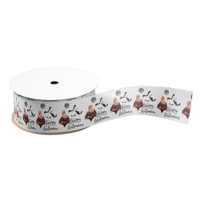 Halloween Vampire Bunny Ribbon  (Spool)