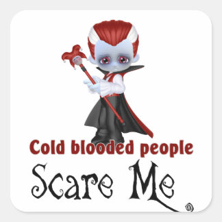 Halloween Vampire Cold Blooded People Square Sticker