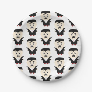 Halloween vampire costume party. Kids dracula Paper Plates