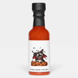 Halloween Vampire Dog with Pumpkins Classic T-Shir Hot Sauces