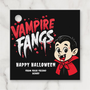 Halloween Vampire Fangs Favor Tags