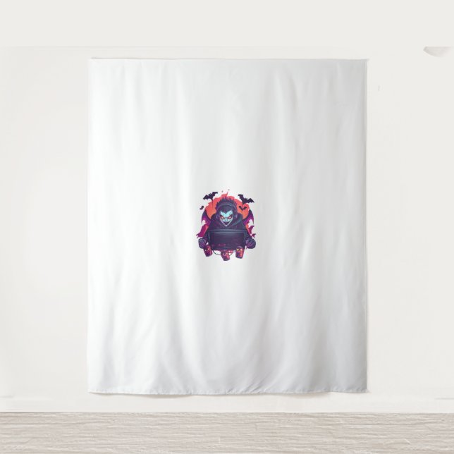 Halloween Vampire Gamer Tapestry (Front)