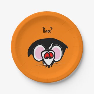 Halloween Vampire Mouse Paper Plate