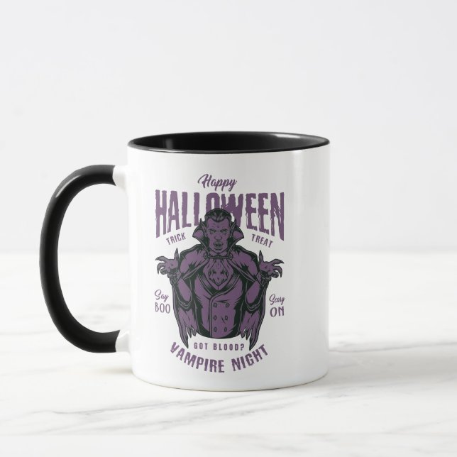 Halloween Vampire Night Mug – Gothic Spooky (Left)