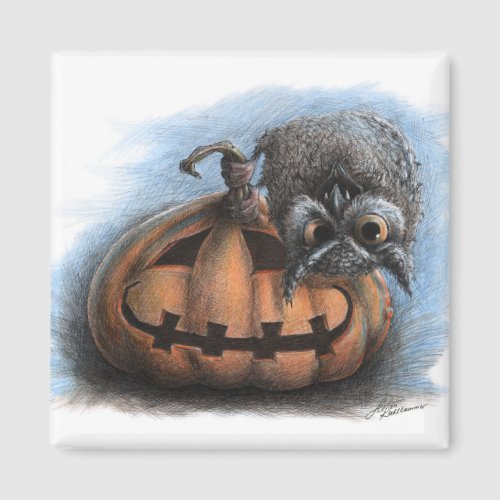 Halloween Vampire Owl Magnet