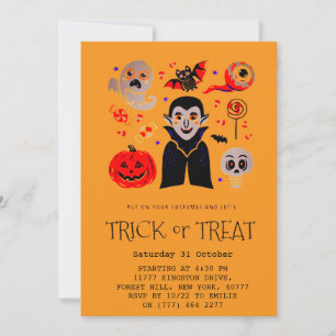 Halloween Vampire Party Invitation