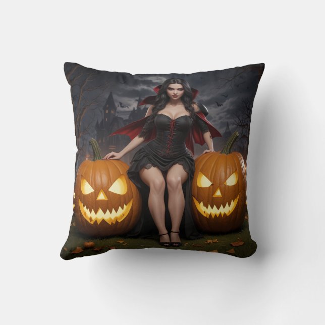 Halloween vampire pillow cushion (Back)