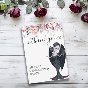 Halloween Vampire thank you Bridal Shower  Card