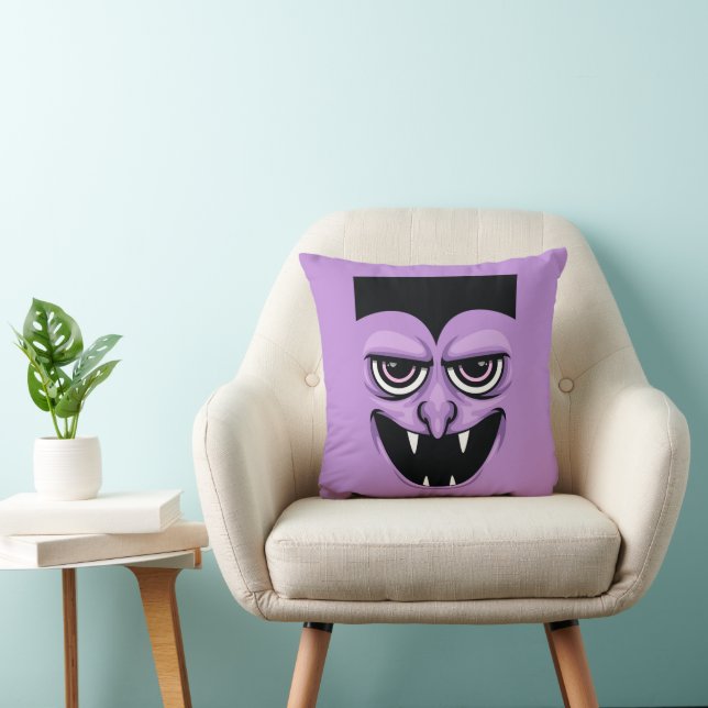 Halloween Vampire Throw Pillow (Chair)