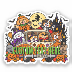 Halloween vampire witch skeleton Dog Vinyl Die Cut Sticker
