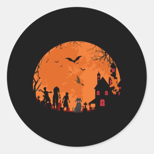 Halloween vector design classic round sticker