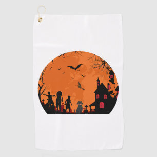 halloween vector golf towel