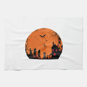halloween vector kitchen towel